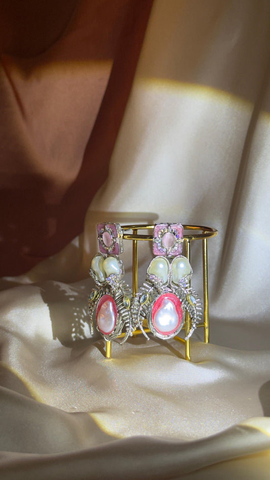 Pearl Beatle Earrings