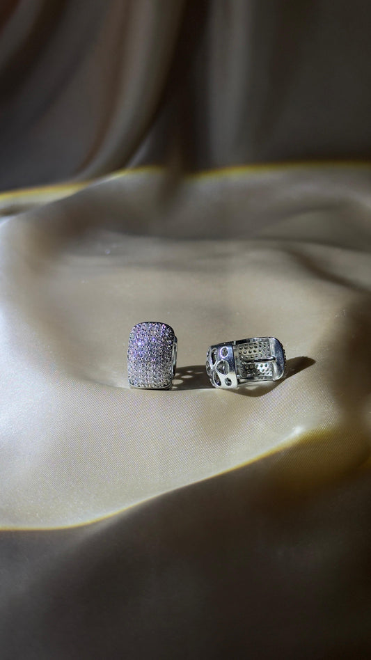 Pure Silver Earrings with Zircons