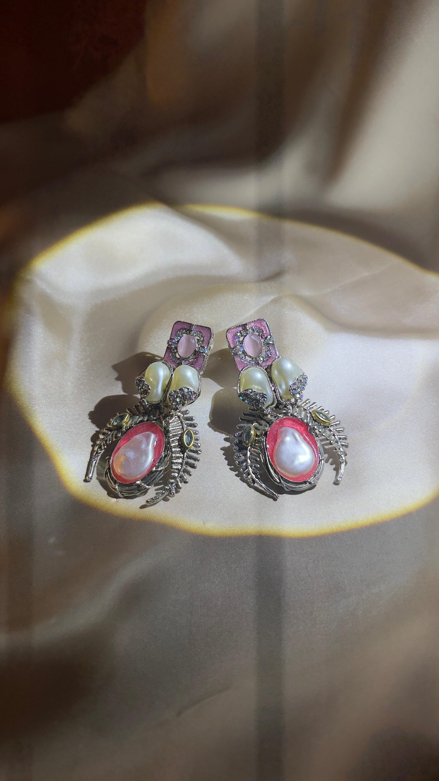 Pearl Beatle Earrings