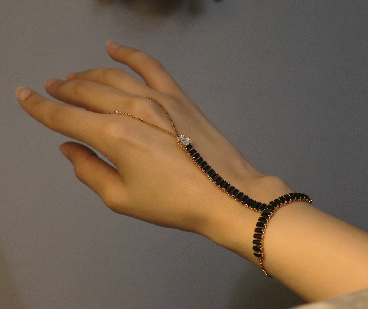 Modern Black Stone Hand Harness