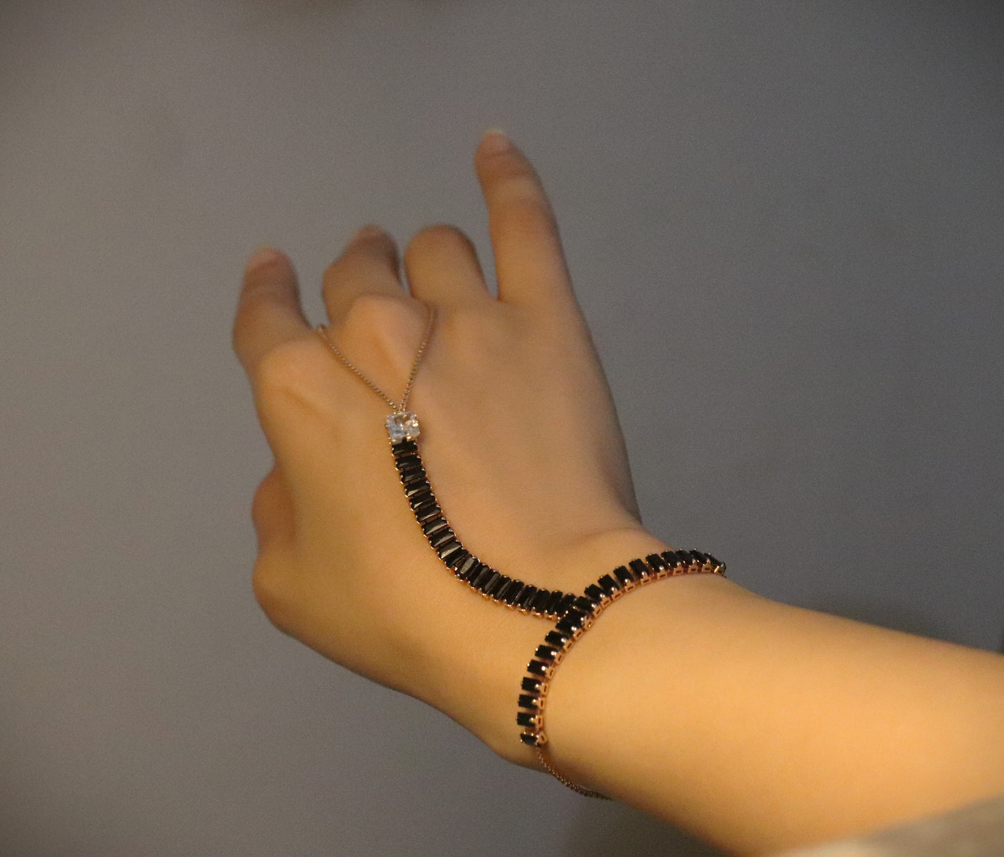 Modern Black Stone Hand Harness