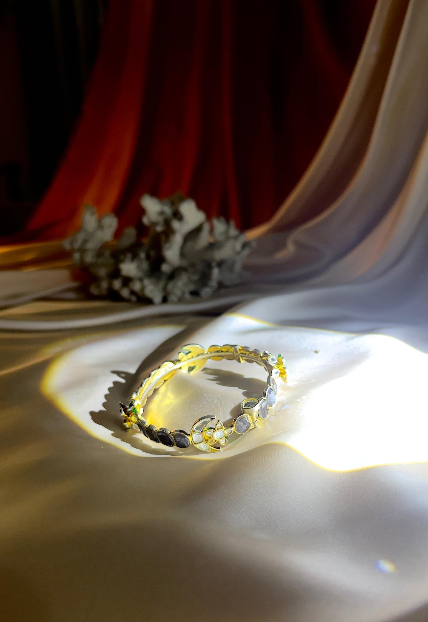 Celestial Silver Bangle - Pure Silver